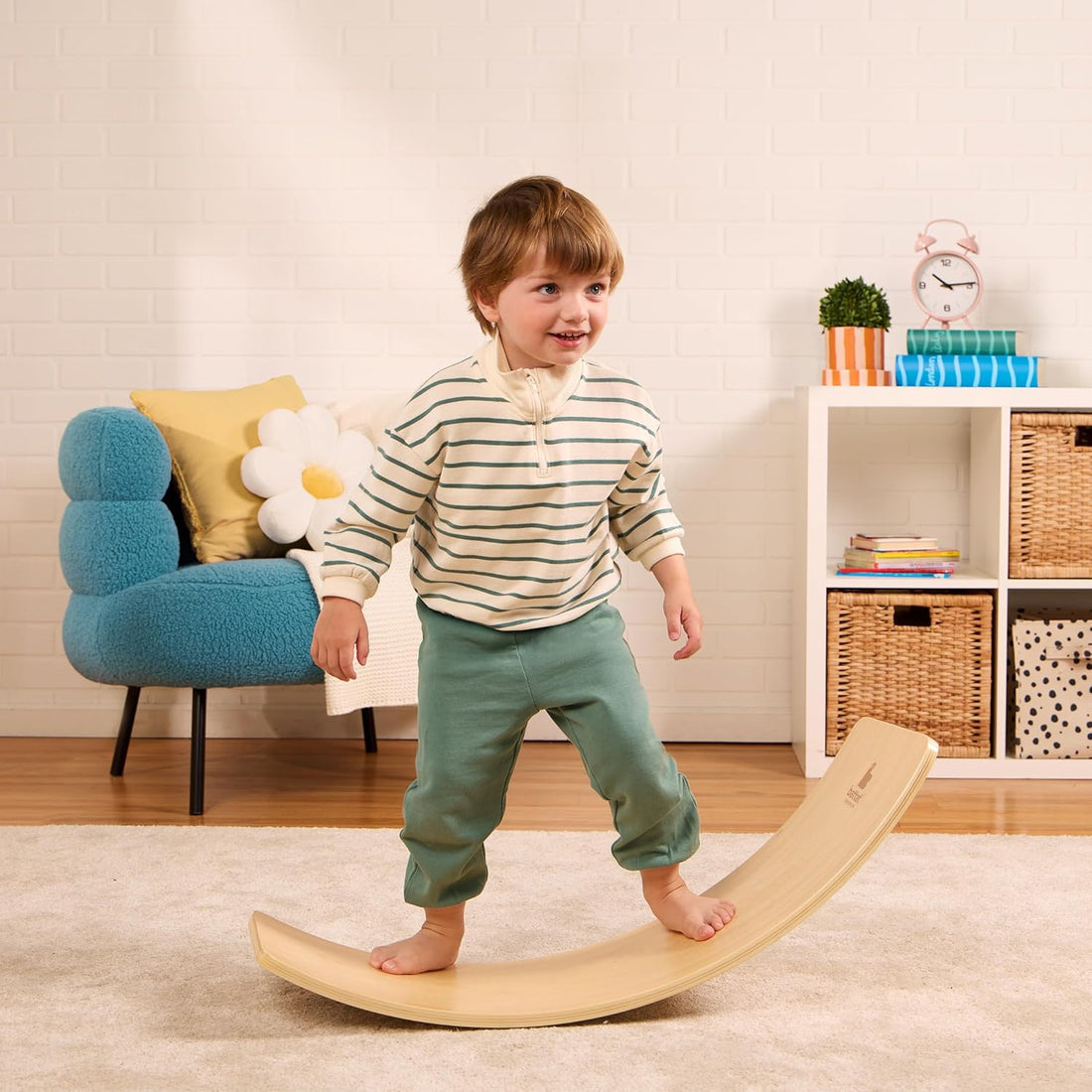 Wooden Balance Board for Toddlers – Montessori Wobble Board for Active Play (3+ Years)